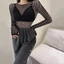 WANYEDI Fishnet Top, Chất Liệu Sheer Thiết Kế Gợi Cảm Áo Lưới, Skinny Mềm Vải Rỗng Ra Mỏng Phù Hợp Với Phong Cách Gothic Hàng Đầu Nữ Mặc