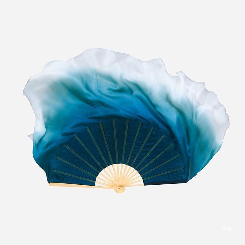 Hai Mặt Mô Phỏng Silk Dance Fan Melan Gradient Dance Fan Melan Lone Moon Yanran Sách Vũ Điệu Đơn Giản Dân Tộc Cổ Điển 25.12.11