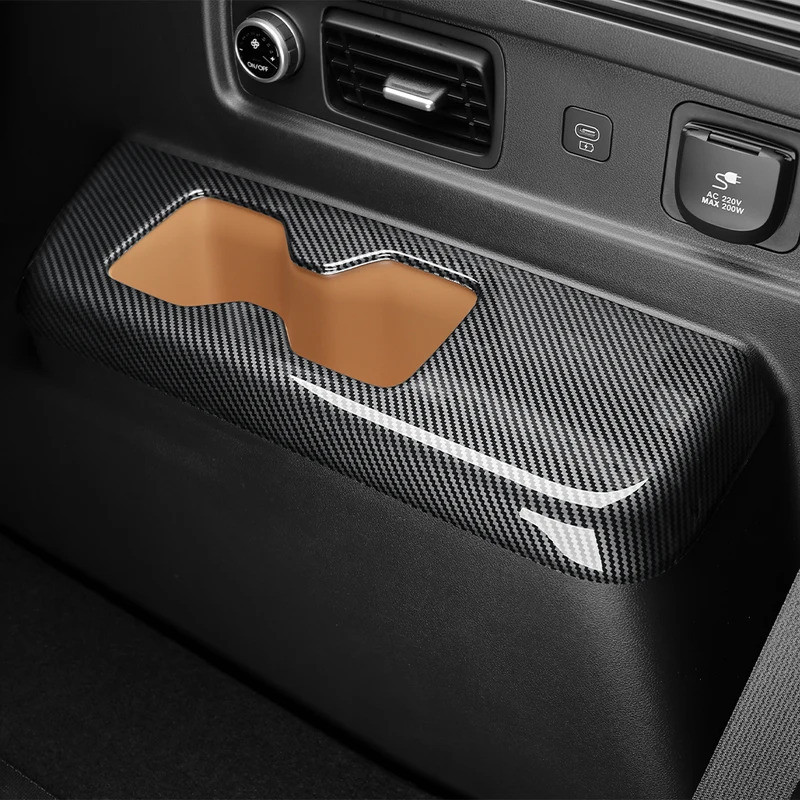 Hàng Thứ Ba Cốc Nước Giá Đỡ Dành Cho Xe Hyundai Santa Fe MX5 2024 Sợi Carbon Gỗ Hạt Phong Cách Xe Bên Trong LHD / RHD