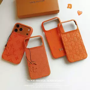 Ốp điện thoại da cam sang trọng cho iphone 17 16 15 Pro Max 14 Pro Max 14 plus 13 Pro Max i13 13pro 11 Pro Max i11