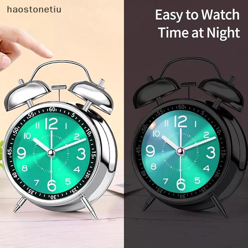 Đồng hồ báo thức im lặng NS 4 Inch có đèn ngủ Đồng hồ để bàn đa chức năng di động cho học sinh tại nhà NS