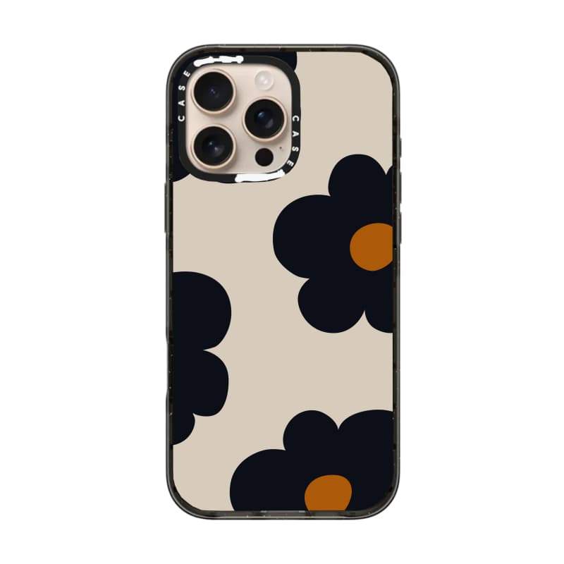 CASECASE X Flower Strike Case Black Edge Rõ Ràng Cứng Từ Hút Tác Động Dành Cho Apple IPhone 12 13 14 15 16 17 Pro Max Air Plus Có Hộp