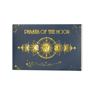 JIANWU Moon Phase Star Series Vintage Time Moon Phong Cảnh Chất Liệu Cắt Dán Tem Gỗ Sáng Tạo DIY Tạp Chí Văn Phòng Phẩm