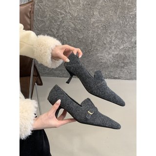 Giày Cao Gót Nữ Mũi Nhọn Slip-On Deep Mouth Thời Trang