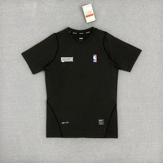 Bóng Rổ Đàn Hồi Cao Thoáng Khí Thể Dục Nhanh Khô NBA Skinny Thể Thao Chạy Bộ Tập Đáy Áo Thun Tay Ngắn
