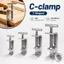 GETVOW 1 Kẹp C, Kẹp vuông hình chữ T mở 20-100mm, Chất lượng cao Thép không gỉ 304 chắc chắn có thể điều chỉnh Giá đỡ cố định Kẹp phần cứng