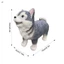 Đáng Yêu Chó Husky Nhựa Tượng Chống Thấm Nước Nhựa Động Vật Điêu Khắc Để Trang Trí Kệ Phòng Khách