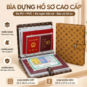 Sổ Bìa Da A4 Đựng Tài Liệu Quan Trọng - Nhiều Mẫu Trang Linh Hoạt, Phù Hợp Đa Dạng Giấy Tờ
