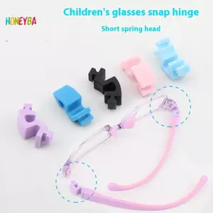 < Honeyba > Kính Silicon Trẻ Em Chân Kính Cánh Tay Chống Trơn Trượt Snap-on Kính Mắt Thay Thế Cánh Tay Kính Silicon Nhiều Màu Chân Đẹp