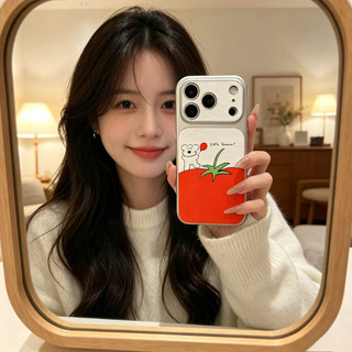 Ốp Điện Thoại Da Chó Con Cà Chua Dễ Thương Cho Redmi K90 Pro Max K80 K70 K70E K60 K60E K50 Ultra K50i K40 K40S Turbo 5 Max 4 Pro 5G 4G Đơn Giản "Let 's Go" Sweet Dog Cover Girls