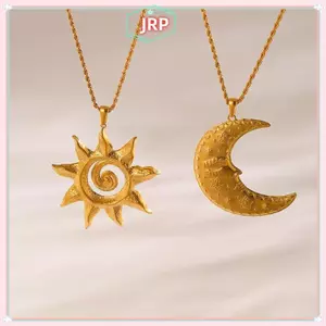 JRP Thời Trang Cá Tính Thép Không Gỉ Mặt Trời & Mặt Trăng Mặt Dây Buộc Cho Nữ Trang Sức Phụ Kiện Quà Tặng JRP