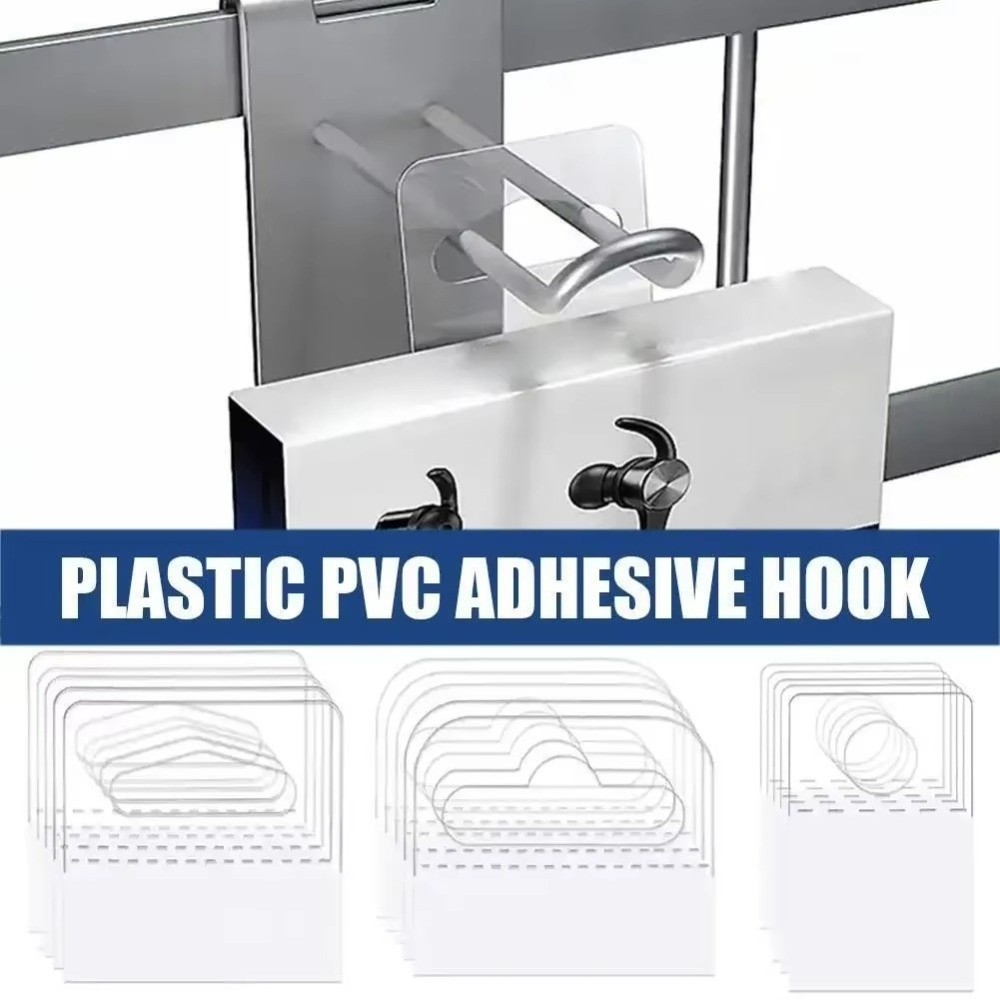 STWEEKAM 100 CÁI Thẻ treo bằng nhựa, Tab treo bằng nhựa PET trong suốt, tiện lợi với lỗ khe cắm Cửa hàng tự dính hạng nặng Tab treo Gói hàng hóa