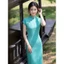 WHX [Sườn Xám Giữa Chiều Dài] Váy Dài Nữ Sườn Xám Phong Cách Trung Hoa Retro Plus Size