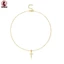 Vòng cổ mặt dây chuyền chéo cổ điển - Trang sức Choker hợp kim dành cho nam nữ