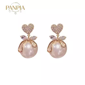 PNPIA- 1 Cặp Nữ Thép Không Gỉ Giả Ngọc Trai Phù Hợp Với Tất Cả Trận Đấu Đơn Giản Bông Tai Bông Tai Mặt Dây Chuyền