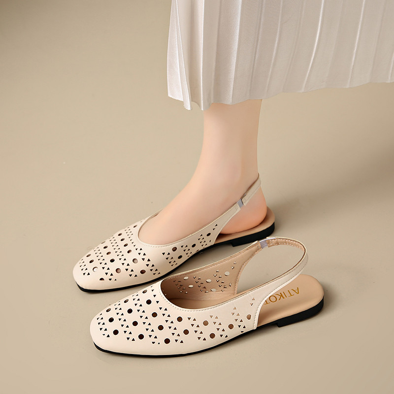 Atikota Giày sandal quai hậu khoét lỗ dành cho nữ, có thể điều chỉnh, thoáng khí, nhẹ, thoải mái, kiểu dáng thường ngày, phù hợp cho mùa hè và hoạt động ngoài trời.