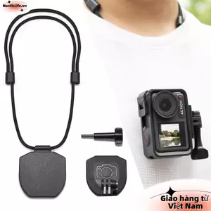 Dây đeo cổ NORDICLIFE, có dây buộc Giá đỡ cổ máy ảnh từ tính bền bỉ, Giá treo tháo nhanh ổn định cho DJI Action 6 / 5Pro / 4 / Pocket 3 / Insta360 X5 X4