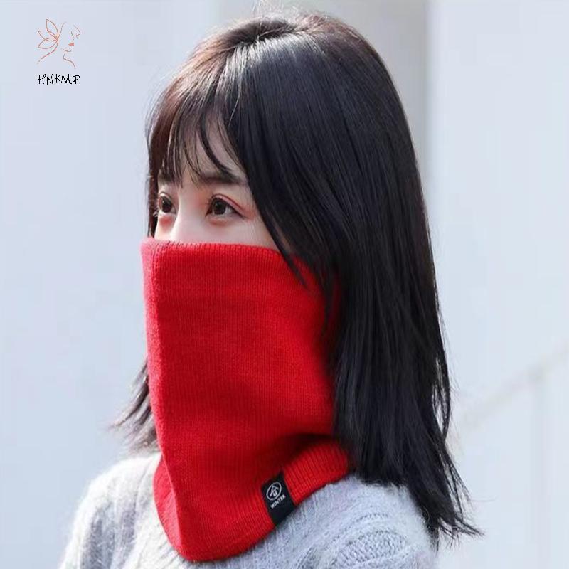HNKMP Khăn Dệt Kim Ấm Áp Thiên Tính Sang Trọng Chống Gió Mùa Đông Ne Gaiter Thời Tiết Lạnh Thể Thao Ngoài Trời Trượt Tuyết Chạy Bộ Nam Nữ Khăn Ống.
