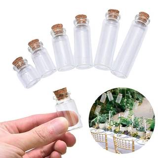 [KJ] 10 Chai Thủy Tinh Mini Có Nút Chặn Nút Chai Trong Suốt Lọ Trang Trí Đám Cưới [Mới]