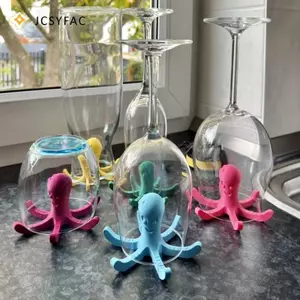 JCSYFAC 1 Cái 3D In Hình Bạch Tuộc Độc Lập Chai Nước Sấy Ra Tăng Cường Hiệu Quả Sấy Cho Nhiều Cốc Mới