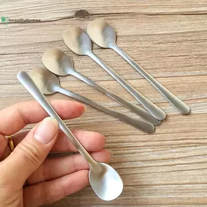 BeautifulHomeA Phong Cách Hàn Quốc Thìa Gia Vị Bằng Thép Không Gỉ Tròn Thiên Tính Trộn Thìa Cà Phê Trà Món Tráng Miệng Thìa Trộn Bộ Đồ Ăn VN