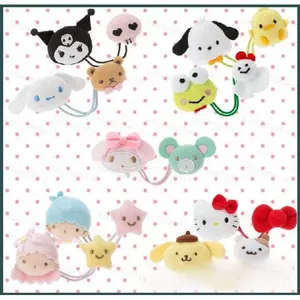 SQ Hoạt Hình Ngôi Sao Đôi Melody Cinnamoroll purin Nhỏ Sang Trọng Hình Tóc Dây Phụ Kiện Tóc Vòng Tóc Scrunchies