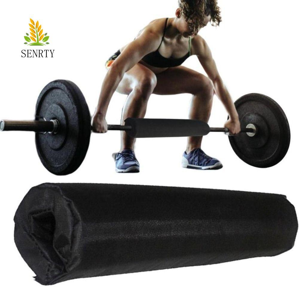 SENRTY Barbell Pad cho tiêu chuẩn Barbells Miếng đệm nâng xốp đàn hồi cao Miếng bọt biển bảo vệ cổ Tấm lót tập thể dục màu đen Tấm đệm tạ Tấm bảo vệ trọng lượng tập thể dục Miếng đệm lực đẩy hông