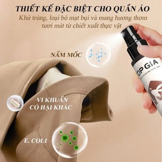 [COMBO 3 Chai] Xịt Thơm Vải TOPGIA 100ml Khử Mùi Kháng Khuẩn 99%, Lưu Hương, Chống Ẩm Mốc Quần Áo