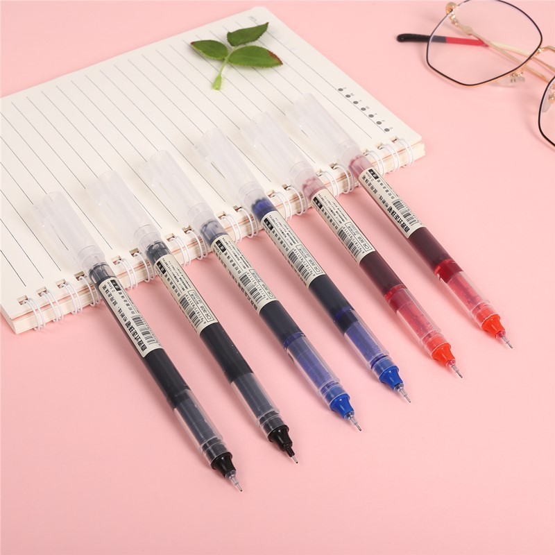 Hộp 20 bút gel lỏng khô nhanh 0.5mm ngòi kim đen dung lượng cao cho học sinh văn phòng, viết mượt không lem