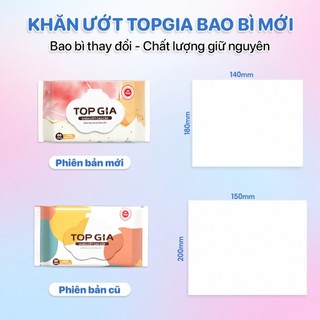 Thùng khăn ướt Topgia 80 tờ ban mai không cồn không parabens cao cấp dành cho mẹ và bé Topgia STore1