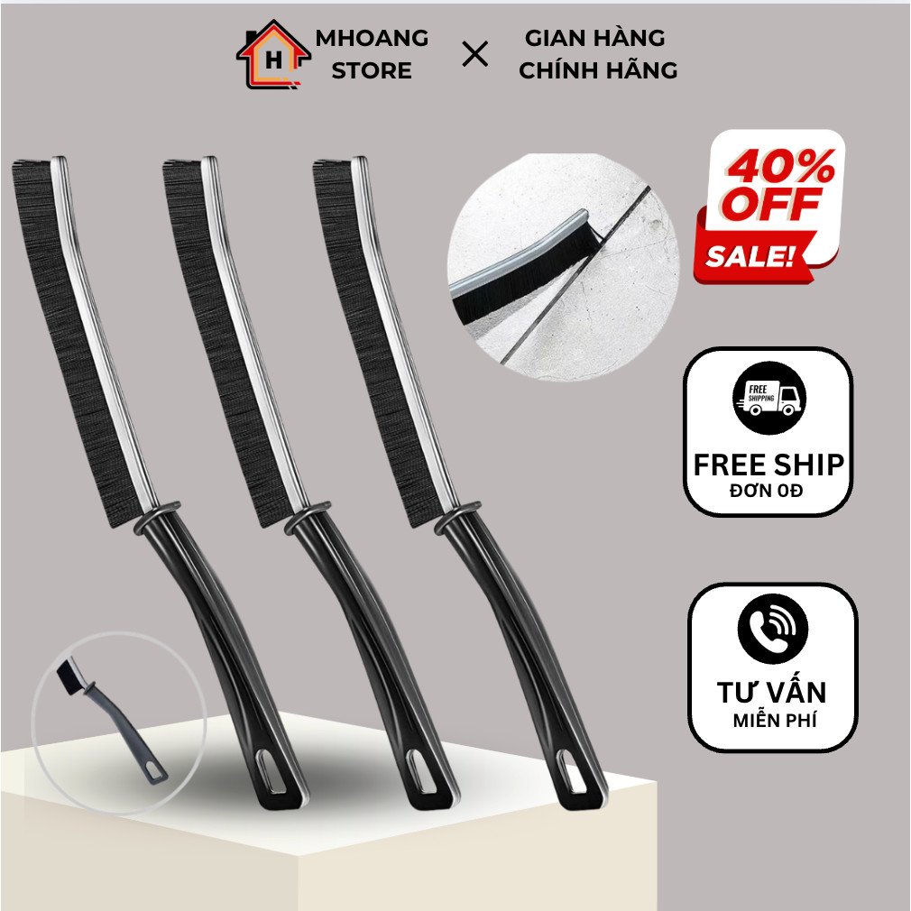 [Bản cán nhựa] Bàn Chải Vệ Sinh Khe Hở Góc Chết , Cọ Vệ Sinh Khe Cửa Nhà Bếp Đa Năng Tiện Dụng