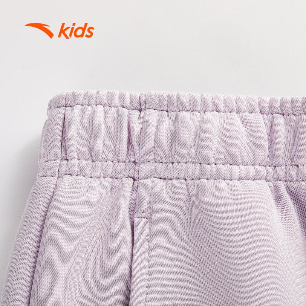 ANTA Kids Quần Nỉ Jogger Dài Bé gái 362547735U – Mềm, Ấm, Bo Gấu, Co Giãn, Thoải Mái Mặc Hằng Ngày