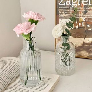 Sáng Tạo Bình Nổi Pháp Mini Bình Nhỏ Thủy Canh Bình Trong Suốt Retro Đồ Trang Trí Bình Thủy Tinh BAOG