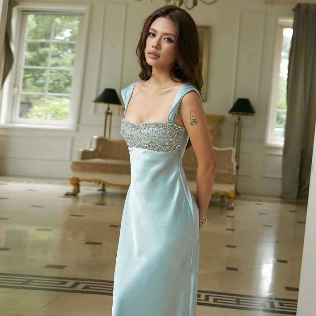 Klalien Đầm Maxi Quấn Ngực Style Vintage, Thoáng Mát Cho Mùa Hè