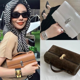 Niche savette Túi Xách Nữ Da Thật Chính Hãng Khóa Kim Loại Túi Vuông Nhỏ Cao Cấp Pháp Da Bò Ly Hợp Tinh Tế Thanh Lịch 22 * 12 * 7CM #31858