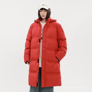 Thể Thao Ngoài Trời Dày Giữa Chiều Dài Áo Khoác Cotton Có Mũ Trùm Đầu Kích Thước Lớn Ấm Bánh Mì Áo Khoác Coup