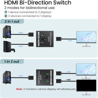 【COD】Công tắc chuyển đổi 2 vào 1 hoặc 1 ra 2 cho HDMI - Hỗ trợ Ultra HD 4K, 1080P cho màn hình TV, laptop và máy chơi ga