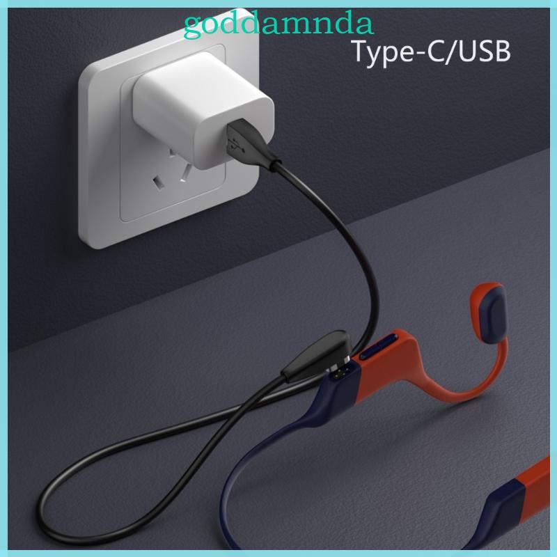 Dây sạc nhanh GODD Cáp nguồn từ tính cho tai nghe S710 màu đen