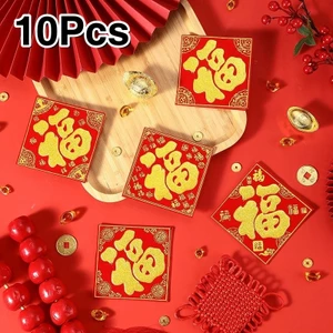 10 Chiếc Lễ Hội Mùa Xuân May Mắn Fu Nhân Vật Decal Tự Dính Đổ Khóa Cửa Miếng Dán Năm Mới Trang Trí Nhà