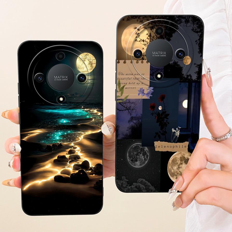 Mèo Trung Quốc Loong Rồng Tranh Vỏ Cho Honor X9B X9D X9A Ốp lưng Mờ Lỏng Silicon Mềm Ốp Lưng Hoạt Hình