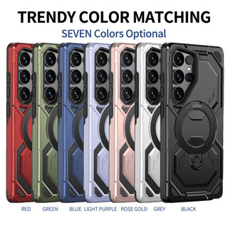 Có Giá Đỡ Từ Tính Ốp Lưng Điện Thoại Samsung Galaxy S25 S24 S23 S22 ULTRA PLUS FE EDGE Vỏ Tản Nhiệt Chống Sốc