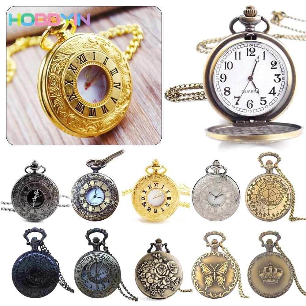 Đồng hồ HOBBYIN Fob có vòng cổ Đồng hồ bỏ túi thạch anh cổ điển