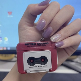 Sáng Tạo Retro Ghi Móc Khóa Mini Cassette Có Thể Chơi Ghi Âm Nhạc Vui Nhộn Nhỏ Di Động Đồ Trang Trí PRUR