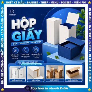in hộp giấy cao cấp đựng mỹ phẩm, bánh kẹo  ( theo yêu cầu từ 50h)