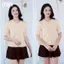 Áo Len Cộc Tay Nữ Mịn PL05 Khuy Vàng Cao Cấp Mềm Mịn Dáng Hàn Phong Cách Công Sở