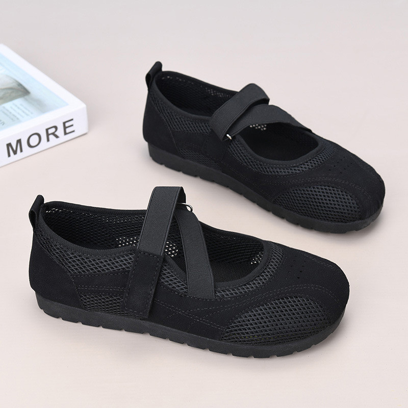 Giày Mary Jane Nữ Thoáng Khí Lưới Mềm Êm Chân Chống Trượt Style Hàn Quốc Ulzzang