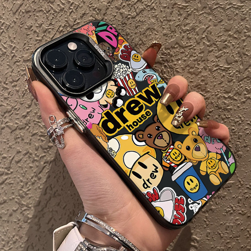 Ốp lưng chống sốc Drew House sticker, thiết kế phong cách cá tính độc đáo Cấp iPhone 17/16/15/14/13/12/11/X/XS Max