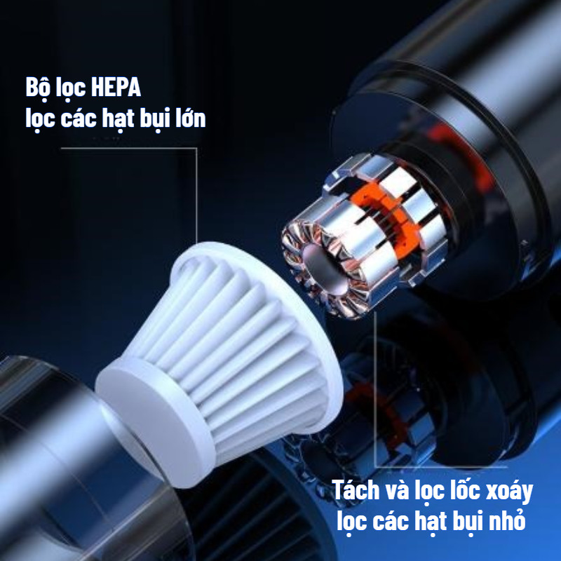 Máy hút bụi cầm tay không dây dành cho ô tô, phù hợp cho ô tô và nhà cửa, đa chức năng, lực hút mạnh mẽ.