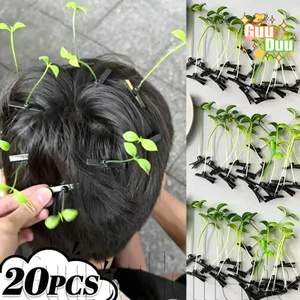 Kẹp tóc cỏ xanh vui nhộn - Kẹp tóc mầm đậu cây nhỏ -Thời trang, sáng tạo - Kẹp tóc bên cây cỏ - Dành cho bữa tiệc Cosplay Phụ kiện DIY / Giao hàng miễn phí