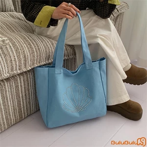 Túi đeo vai nữ Vỏ mũi khoan cố định nóng sáng bóng Túi tote mềm dung tích lớn cho hàng ngày